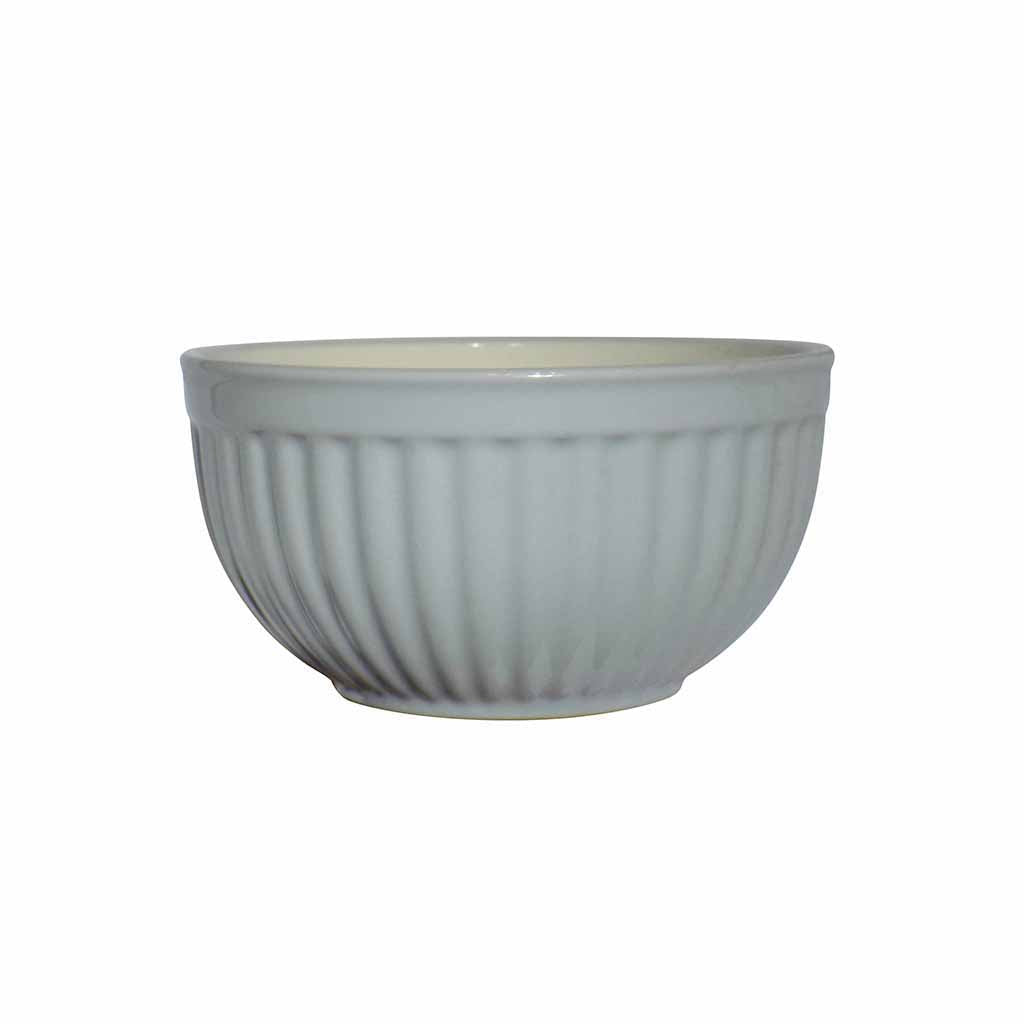 Bowl gris con interior beige
